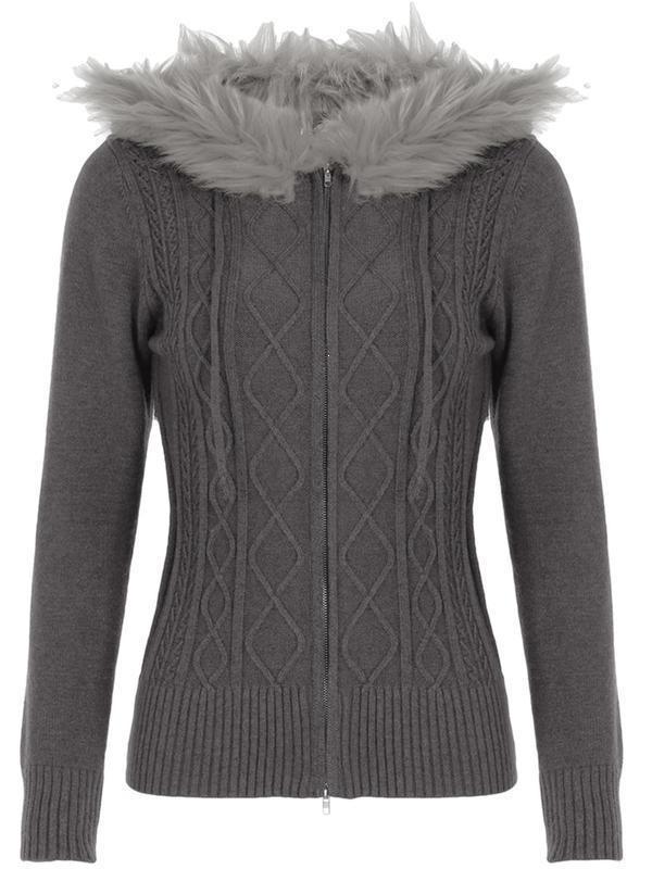 Retro Cable Knit Hooded Sweater