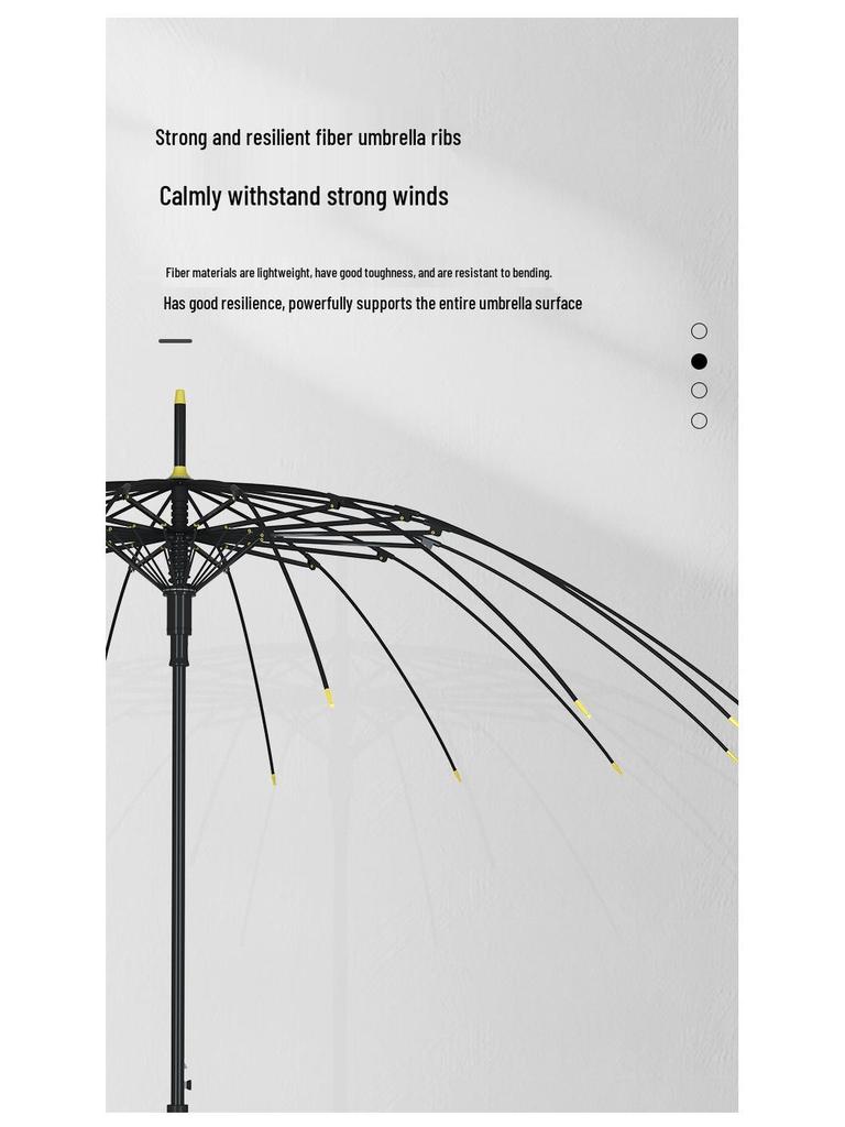 Duży parasol golfowy w jednolitym kolorze: Długi uchwyt, Osiem żeber, Możliwość personalizacji logo, Na deszcz i słońce.