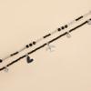 Gothic Plane Pendant Necklace Layer Black Beaded Charm Spikes Necklaces Crystals Cubic Zirconia Faith Jewelry for Women