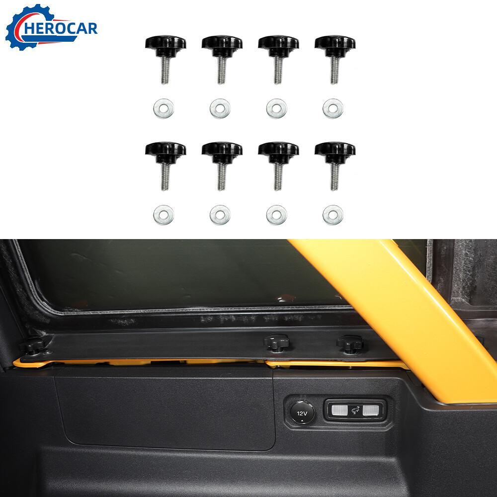 8pcs/set Hardtop Quick Top Removal Bolts Thumb Screws for Ford Bronco 21+Black