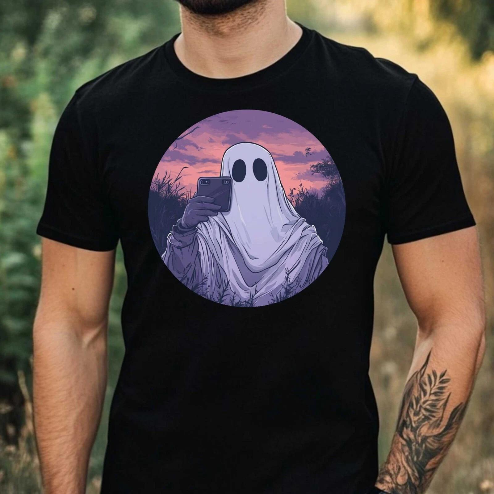T-Shirt Herren Geister Selfie Motiv Baumwolle Größe XS bis 5XL S