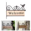 Bird Pattern Welcome Sign Board Rural Style Welcome Wall Hanging Decor  Front Door Decor