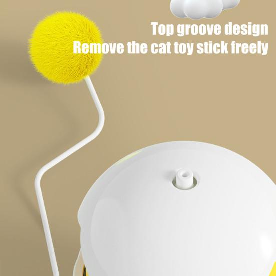 Eggshell Cat Tumbler Interactive Cat Tumbler Toy Gum Relief Teether Reduces Boredom Battery-powered Kitten Toy
