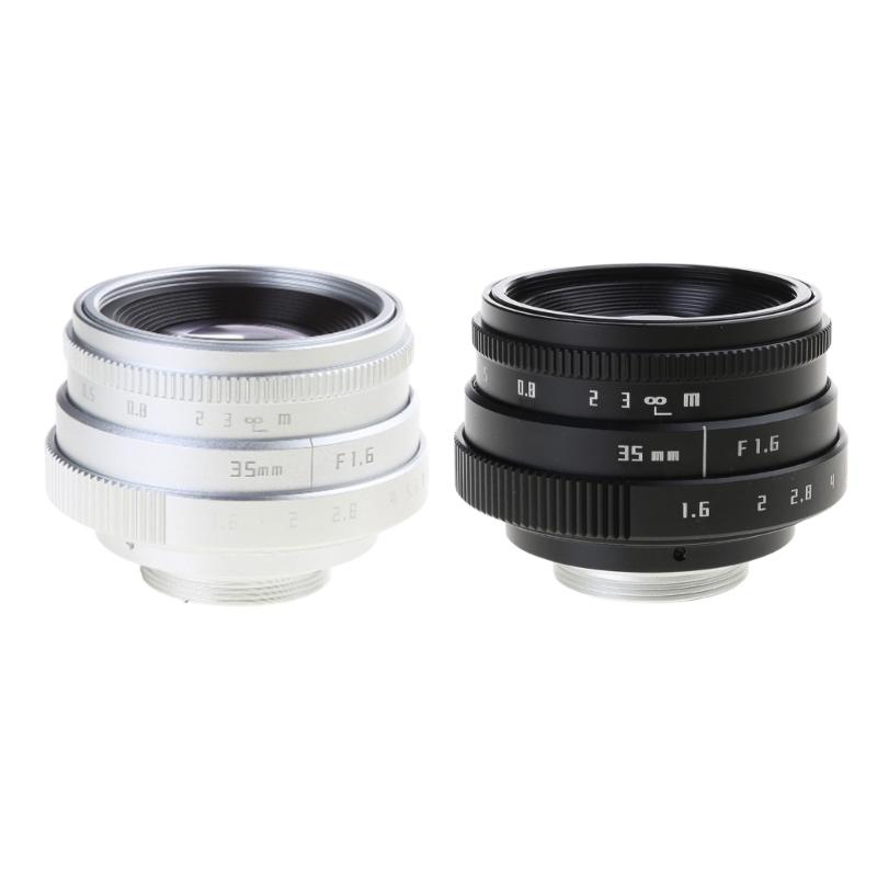 35mm F1.6 C-Mount Große Blende Manuell Fest Brennweite Porträt Kameraobjektiv Zubehör Passend für M4/3 Mount Kameras Zubehör