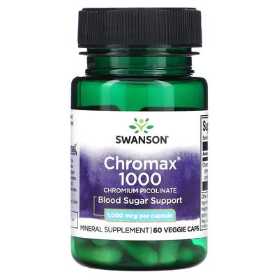Chromax 1000, Chromium Picolinate, 1,000Mcg, 60 Veggie Caps