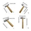 Practical Sturdy Metalworking Hammer Portable Accessory for Jewelers Supplies Flat Face Hardwood Handle Daily Use