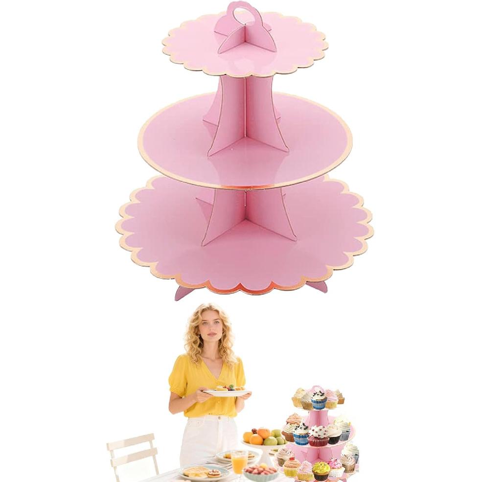 3 Tier Butterfly Cupcake Stand,Suitable for Butterfly Themes – Easy to Assemble& Reble(1Butterfly)