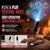 Christmas Decor Lights USB Projector Light for Christmas, Flexible Gooseneck Night Lamp with 6/10/15/20 Adjustable Projection Lamps Films, LED Ambient