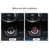 Aluminum Car Cigarette Lighter Plug Replacement Compass Button Cover Universal Push Button Dust Cover