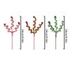 New Christmas Bell Insert Red White Green Twisted Bar Candy Flower Branch Xmas Festival Home DIY Decoration