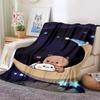 Schattige Bubu en Dudu Serie Deken Cartoon Print Kinderen Warm Flanel Zacht Comfortabel Huis Reizen Deken Bed Deken Verjaardagscadeau