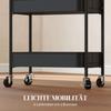 Three-Tier Steel Storage Trolley - Black
