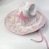 Pink Cowgirl Hats Sequins Star Cow Girl Hat with Cow Print Adult Cowboy Hat