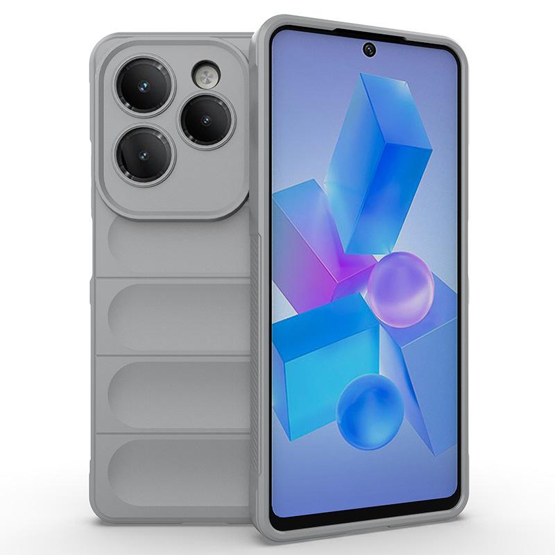 

Для Infinix Hot 40 Pro 4G задняя крышка чехол мягкий силиконовый противоударный чехол для телефона Funda Coque For Hot 40 Pro серый