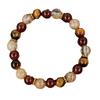 Festive Gifts Tiger Eye Red Agate And Striped Agate Beaded Bracelet Warm Fashion Jewelry For Men And Women Daily Wear Simple Versatile Accessory