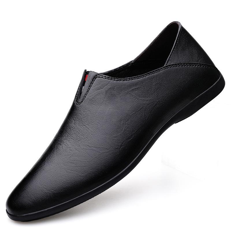 Men s Casual Cowhide Loafers - Breathable, Slip-on, Lightweight, Everyday Shoes 41