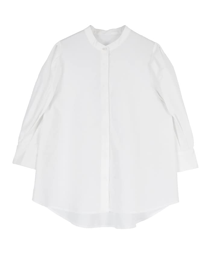 Yours Band Collar Puff Sleeve Blouse BBXU1317 L [SP] 666X Women's Off-White
