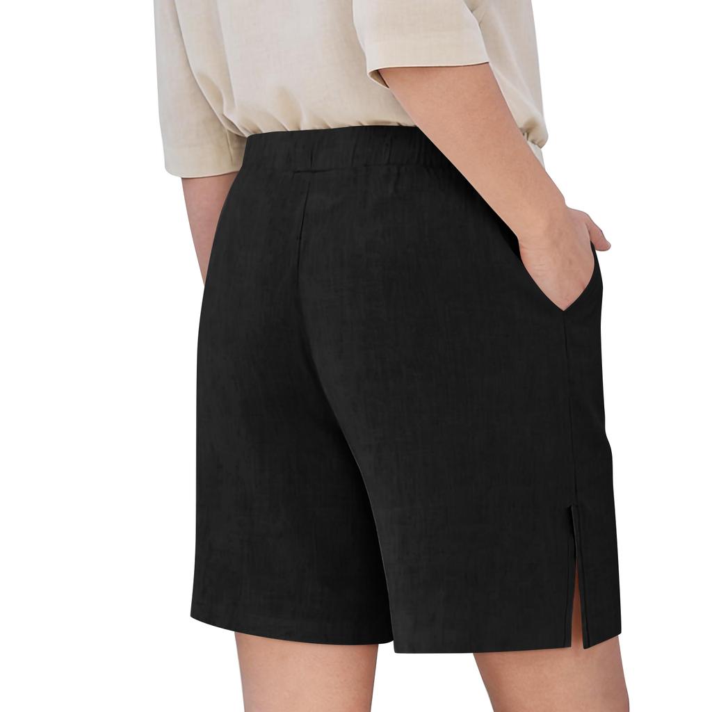 Damen Freizeithose, locker geschnitten, einfarbig, mit Taschen