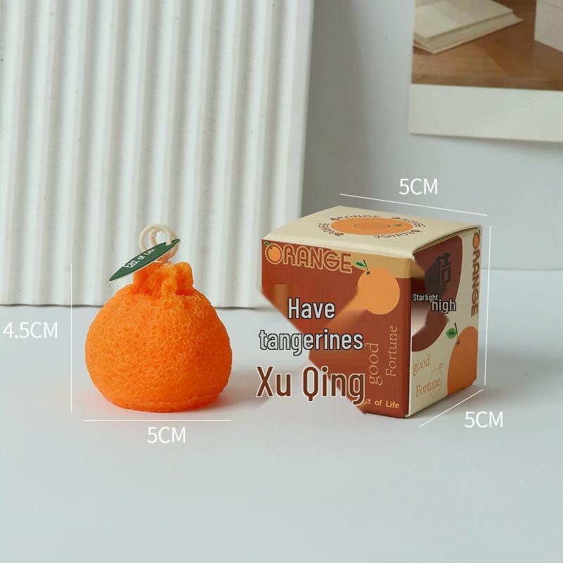 Persimmon Scented Candle: Creative Fruit-Shaped Wax Ornament for Birthdays and Weddings