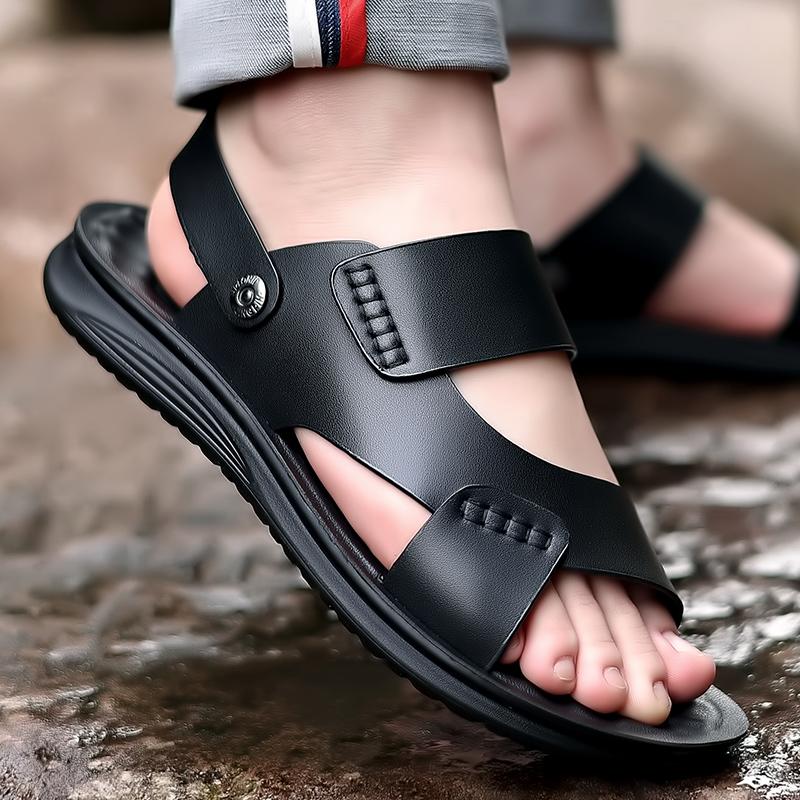 Fashion Summer Fashion Men Sandals Men Casual Lightweight and Comfortable Two On Beach Shoes Men Business Office Sandals Sizes 37-47