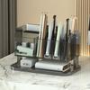 Portable Plastic Lipsticks Shelf with Compartments Desktop Transparent Cosmetic Lipsticks Organizer