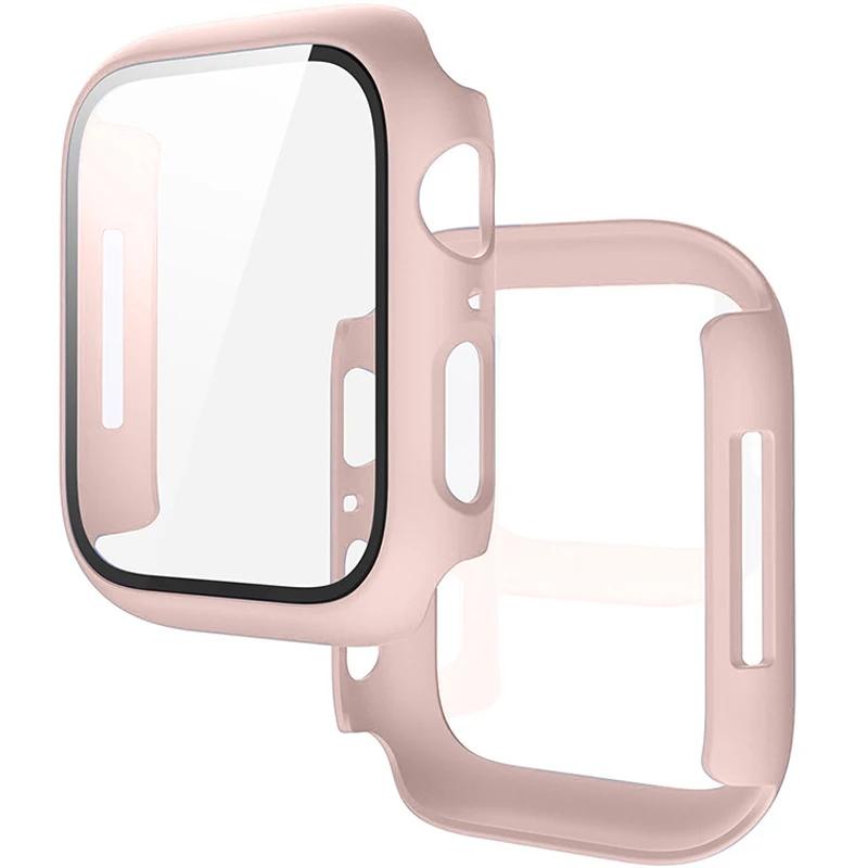 Tempered Glass+Cover For Apple Watch 11 10 9 8 7 46mm 42mm PC Bumper Screen Protector Case iWatch Series 7 6 5 4 SE3 44 40 45mm
