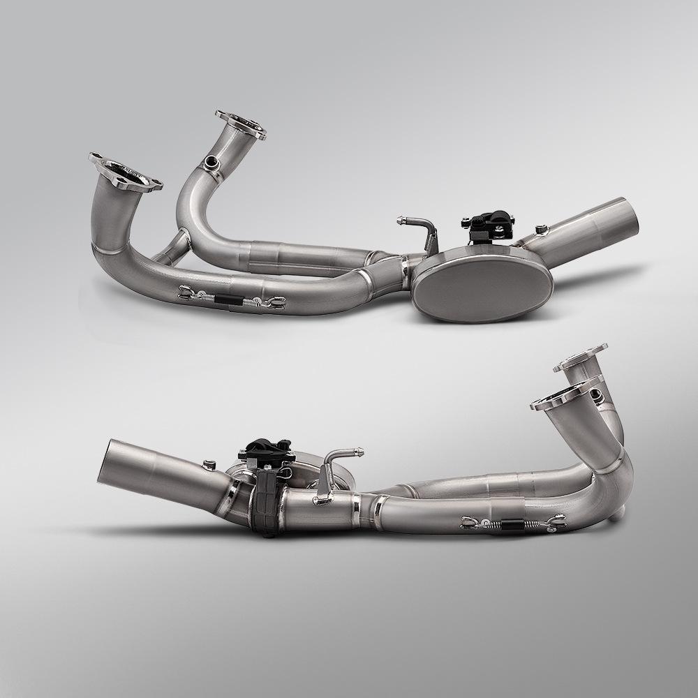Waterfowl R1200GS R1250GS Complete Exhaust System: Titanium Alloy Electronic Valve with Front & Rear Muffler Sections