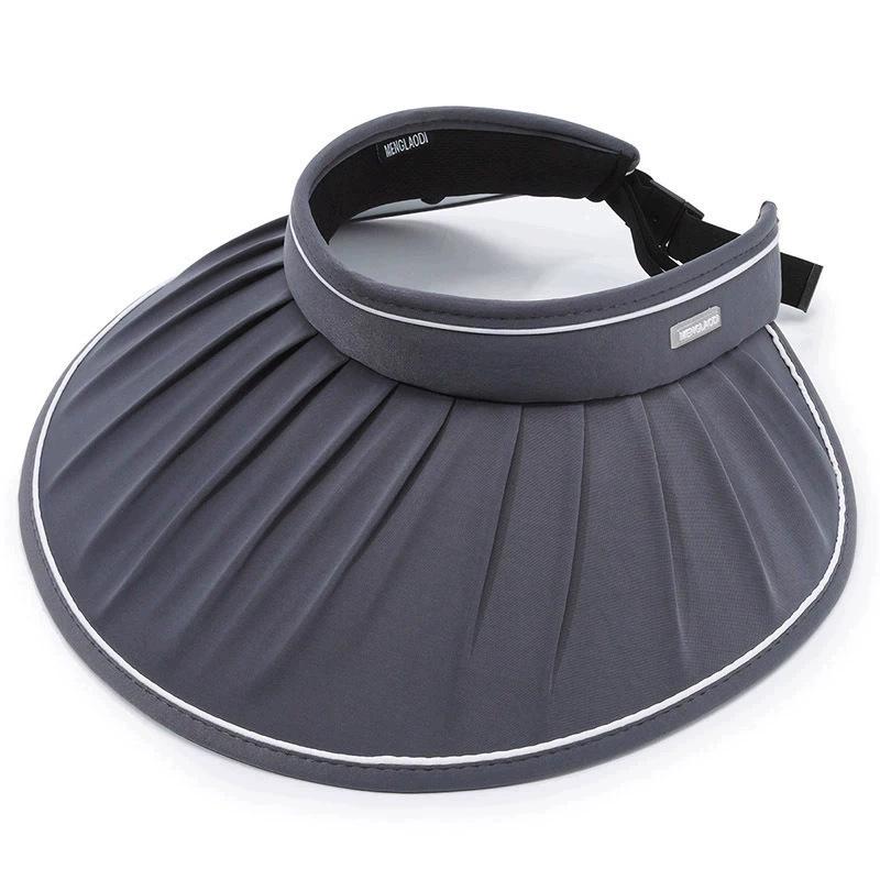 2025 Women's Open-Top Visor Hat: Large Brim UV Protection for Outdoor Spring