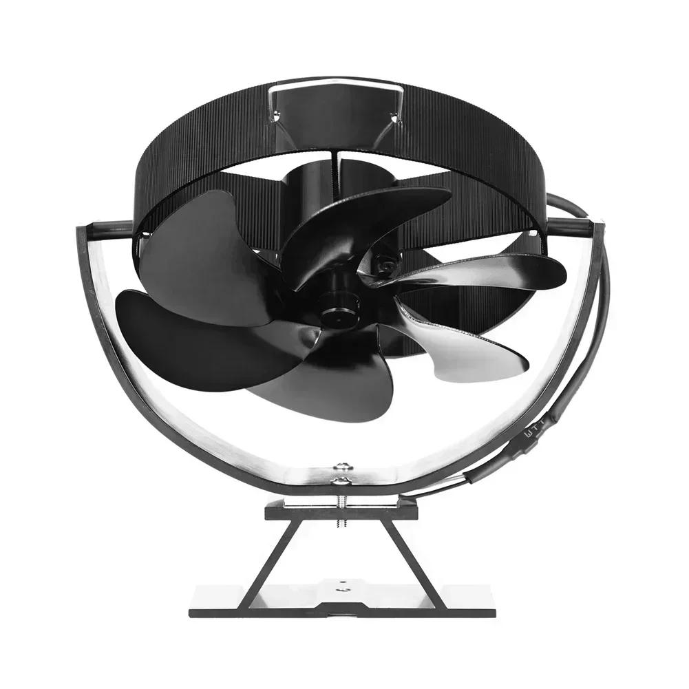 185*80*215mm Heat Powered Stove Fan Silent Rotating Stove Fan Burner Wood Burner Fan Anodized Aluminum Construction
