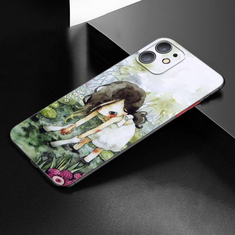Aya Takano Phone Case For Apple iPhone 12 13 Mini 11 Pro Max XR X XS MAX 8 7 6S 6 Plus SE 5S 5 2020 Soft TPU Black Cover