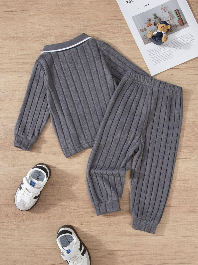 Mädchen Britischer Stil Langarm Zweiteiler mit Umlegekragen für Frühling und Herbst