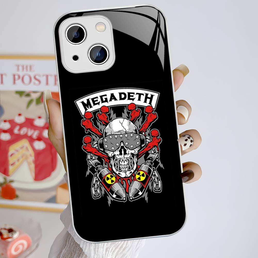Music Band M-Megadeth Tempered Glass For Iphone 14 13 12 11 Pro Mini XS MAX 14Plus X XS XR Cover