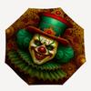 Golden Clown Art Print: Vintage Circus DecorUmbrella, Portable 3-Fold Compact Umbrella,Christmas Gift ES391