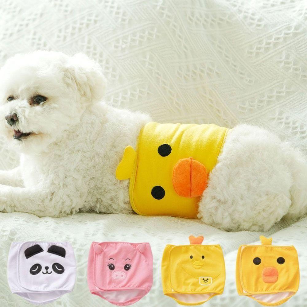 Soft Dogs Panties Shorts Cartoon Pet Courtesy Belt Cute Dog Physiological Belt  for Dogs