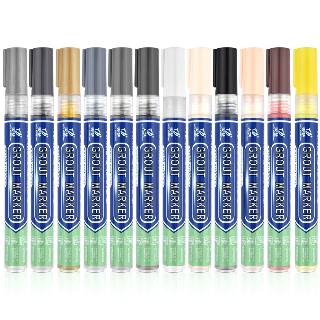 Tile Grout Pens White Waterproof Tile Marker Grout Pen Wall Seam Pen For Tiles Floor Bathroom Decontamination Seam Repair Tools