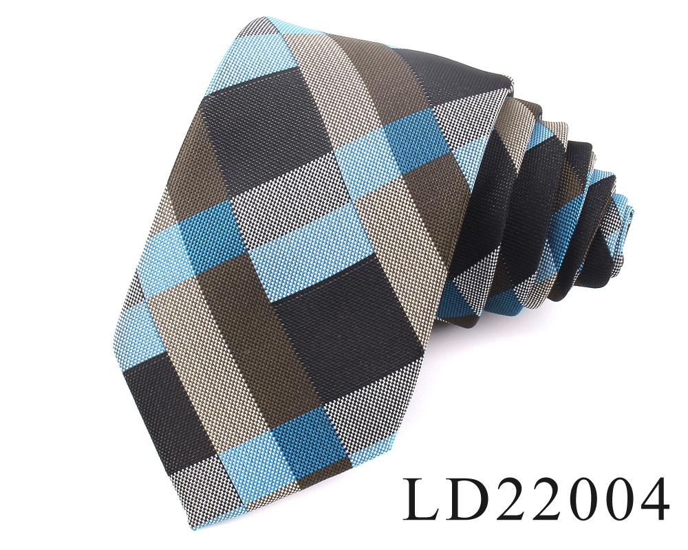 New Jacquard Woven Neck Tie For Men Classic Check Ties Fashion Polyester Mens Necktie For Wedding Business Suit Plaid Tie