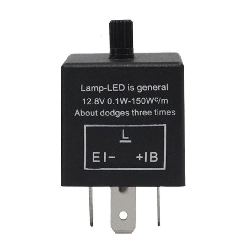 1 PCS Universal 12V 3 Pin CF14 Motorcycle LED Flasher Blinker Relay Black Automobile Turn Signal Light Relay Motorcycle Switch