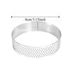 12 Piece Stainless Steel Perforated Tart Ring 8 CM Pastry Mold Durable Mousse Cake Ring  Bakery