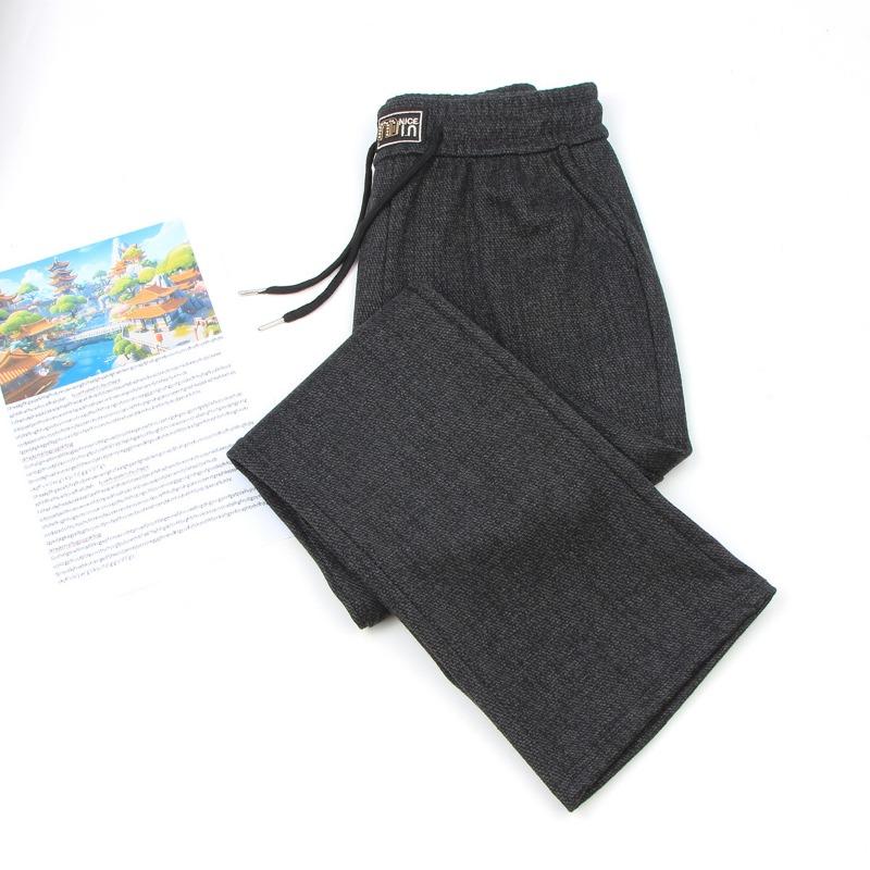 

Расклешенные брюки женские весна и осень весна новые с высокой талией тонкие слегка тянущиеся спортивные цвета молочного чая брюки-подковы 2XL (85-55kg)