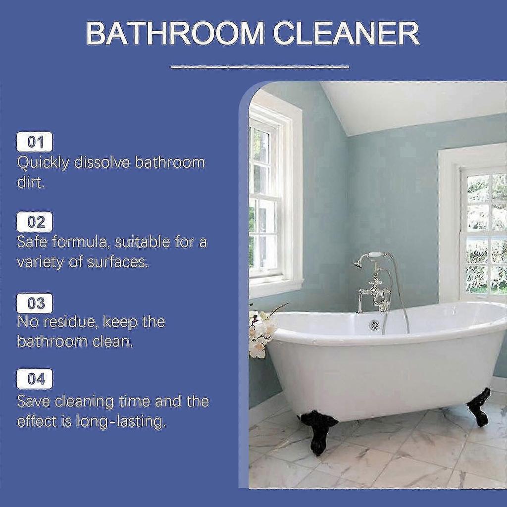 1PCS, Multi-Functional Bathroom Descaler, Effective Stain Remover for Tiles, Glass, Bathtubs - Removes Hard Water Stains, Soap Residue