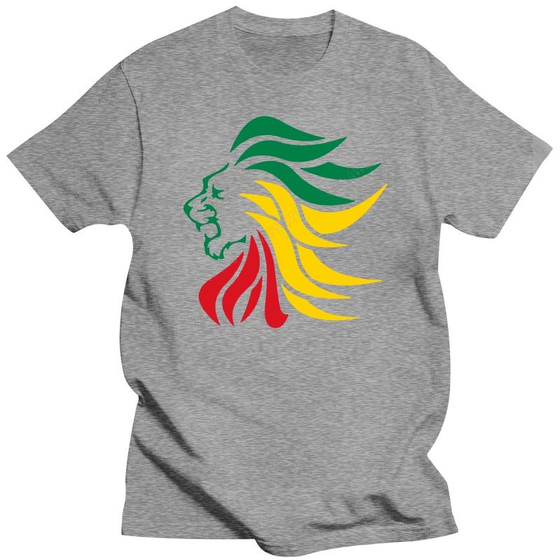 Herren Rundhals T-Shirt Mode Baumwolle Oversized Marken T-Shirt Schwarz Neues Herren T-Shirt Rasta Löwe Rastafari Jamaika Judah Euro Größe