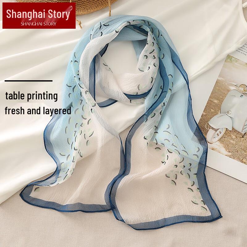 Shanghai Story 100% Mulberry Silk Printed Scarf