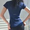 Nuova maglietta fitness ad asciugatura rapida da donna, T-shirt sportiva da corsa, abbigliamento da yoga attillato