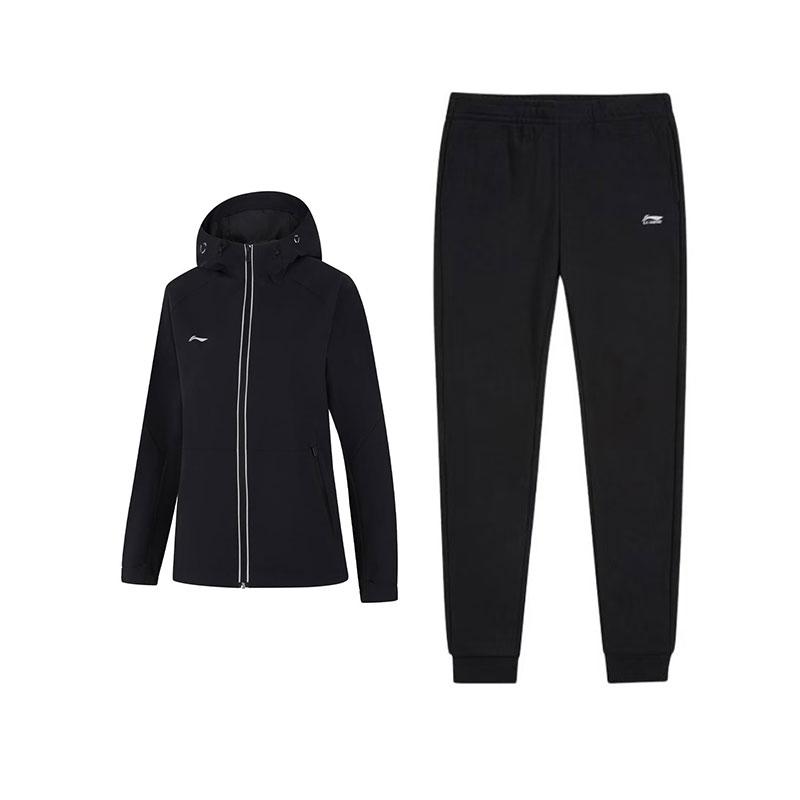 

Li-Ning Comfortable Fashionable Versatile Windproof Water-Repellent Long Sleeve Jacket And Cuffed Long Pants Casual Sports Set AFDUA12-1+AKLUB22-1 S