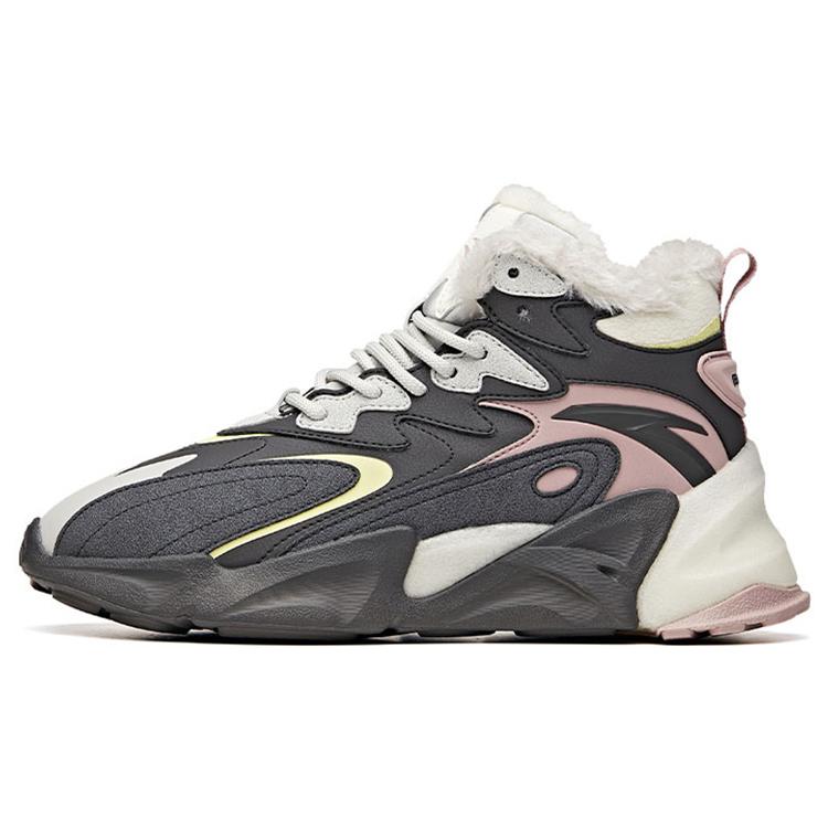 

New Anta Life Collection Cushioned Anti-Slip And Wear-Resistant Warm Mid-Top Casual Shoes Women s Stone Gray 922048910-2 38