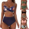 Women's Thickened Swimsuit Split High Waist Belly Cover Sexy Bikini Sexy