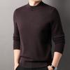 Hengyuanxiang Men's 100% Pure Wool Mock Neck Sweater