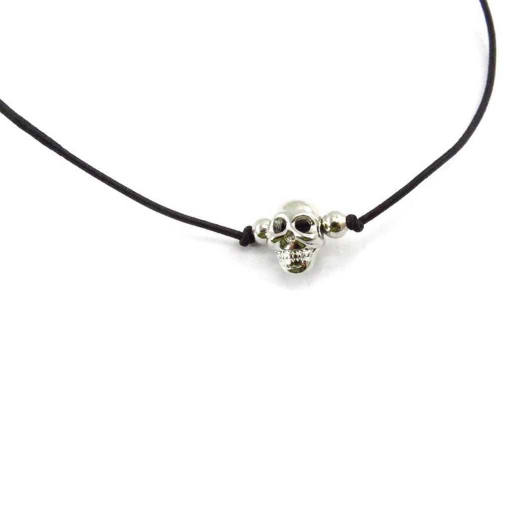 Les Trésors De Lily [J7233] - Brățară neagră de designer „Crâniu”.