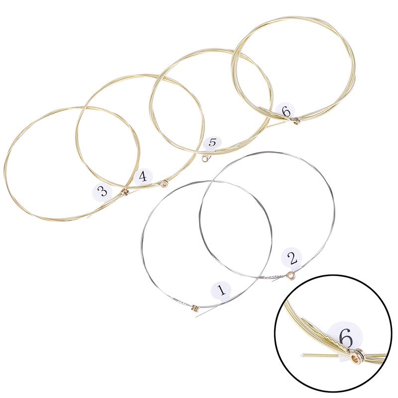 1 Set 6 pcs Practice Nickel Plated Steel Guitar String For Acoustic Guitar
