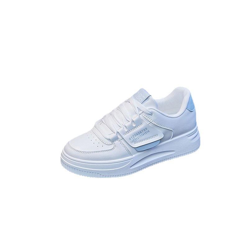 Повседневные белые туфли женские на толстой подошве повседневные спортивные туфли — фото 6